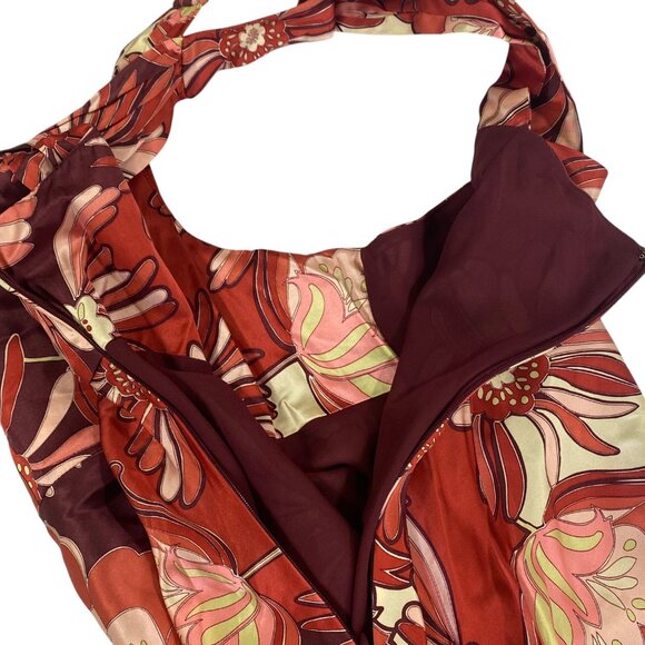 Loft Babydoll Slip Dress | 8 | Silk Blend Floral | Forest Fairy Whimsy Coquette - Picture 7 of 11